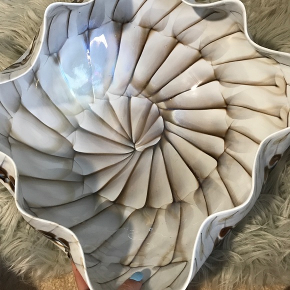 RARE Murano Glass Shell Bowl Handmade in Italy - Picture 2 of 8